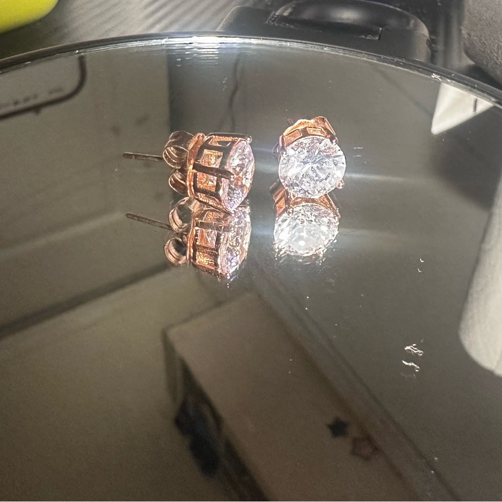 Elegant Rose Gold Stud Earrings
